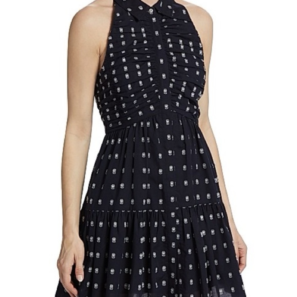 NWT Cinq à Sept Beryl ruched halter dress, size 16